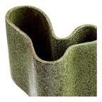 Vase organique céramique vert forêt vue de face