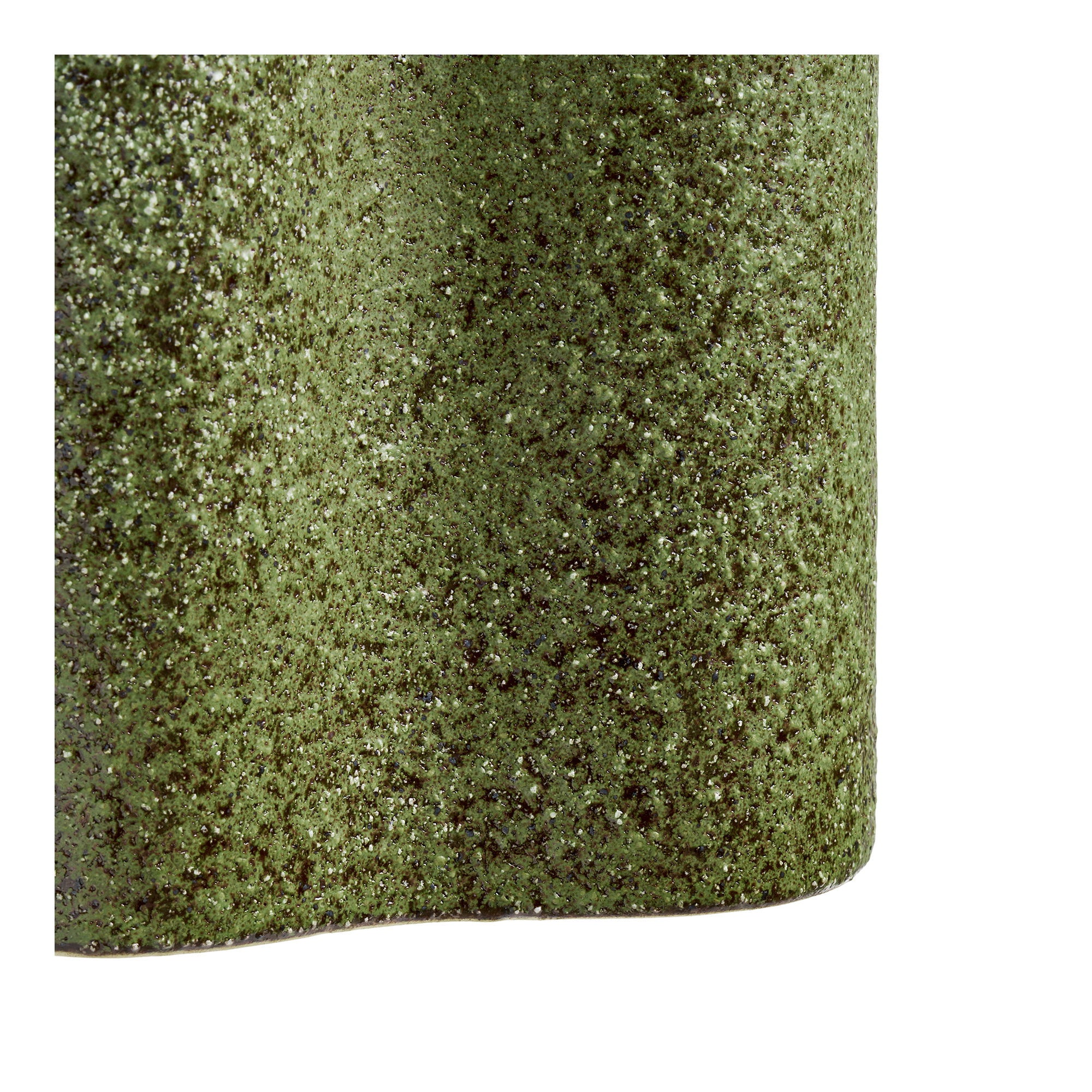 Vase organique céramique vert forêt vue de détail