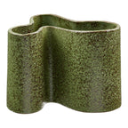 Vase organique céramique vert forêt