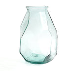 Vase Origami long en verre recyclé transparent 35 cm, vue 4