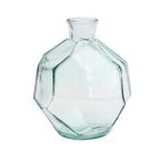 Vase Origami rond en verre recyclé transparent 18 cm, vue 4