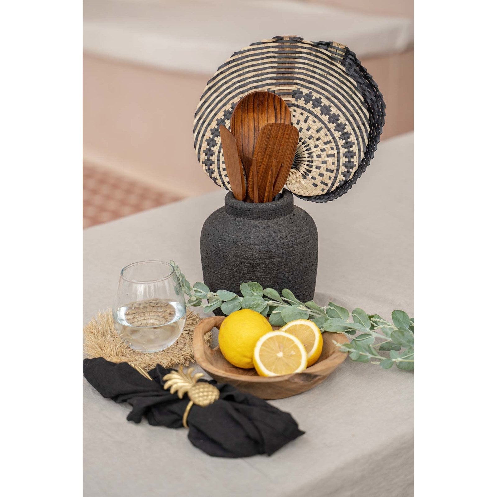Vase Peaky en terre cuite noire 14 cm, vue 3