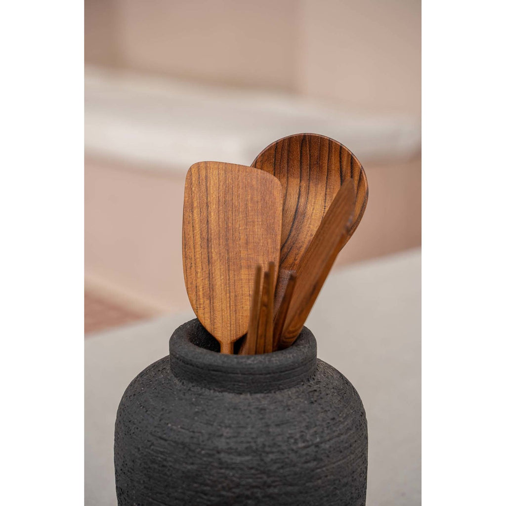 Vase Peaky en terre cuite noire 14 cm, vue 4