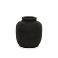Vase Peaky en terre cuite noire 14 cm