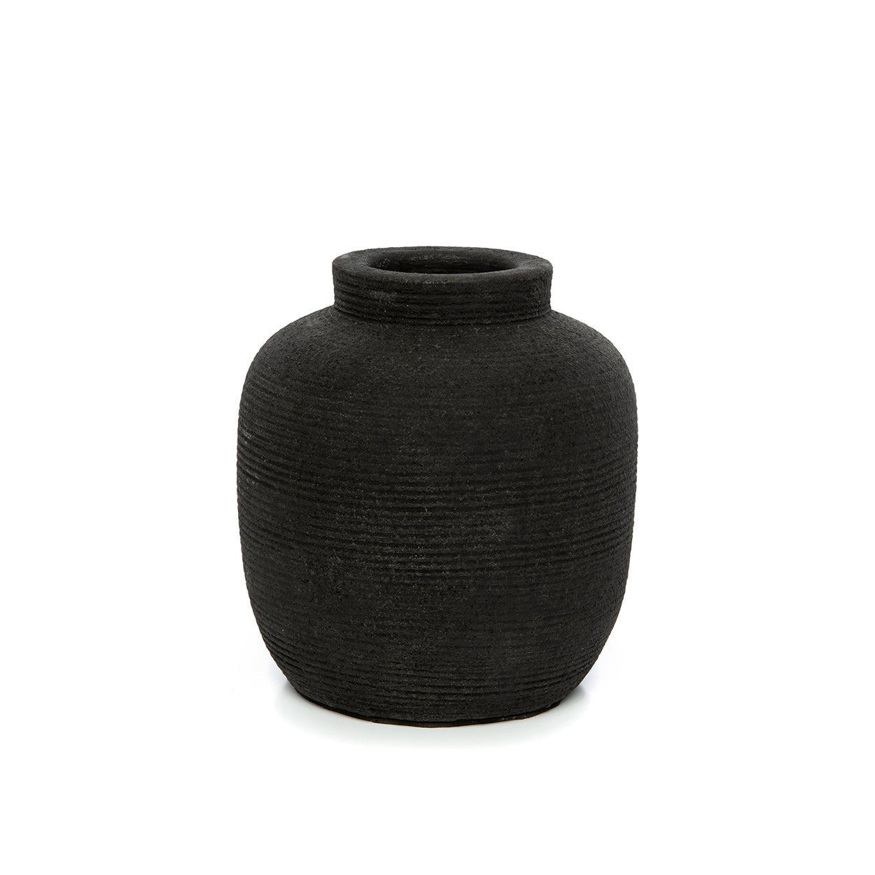 Vase Peaky en terre cuite noire 14 cm