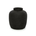 Vase Peaky en terre cuite noire 18 cm