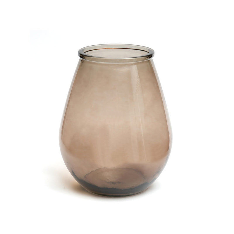 Dimensions Vaas Qiezi in gerecycled glas beige gerookt 35 cm