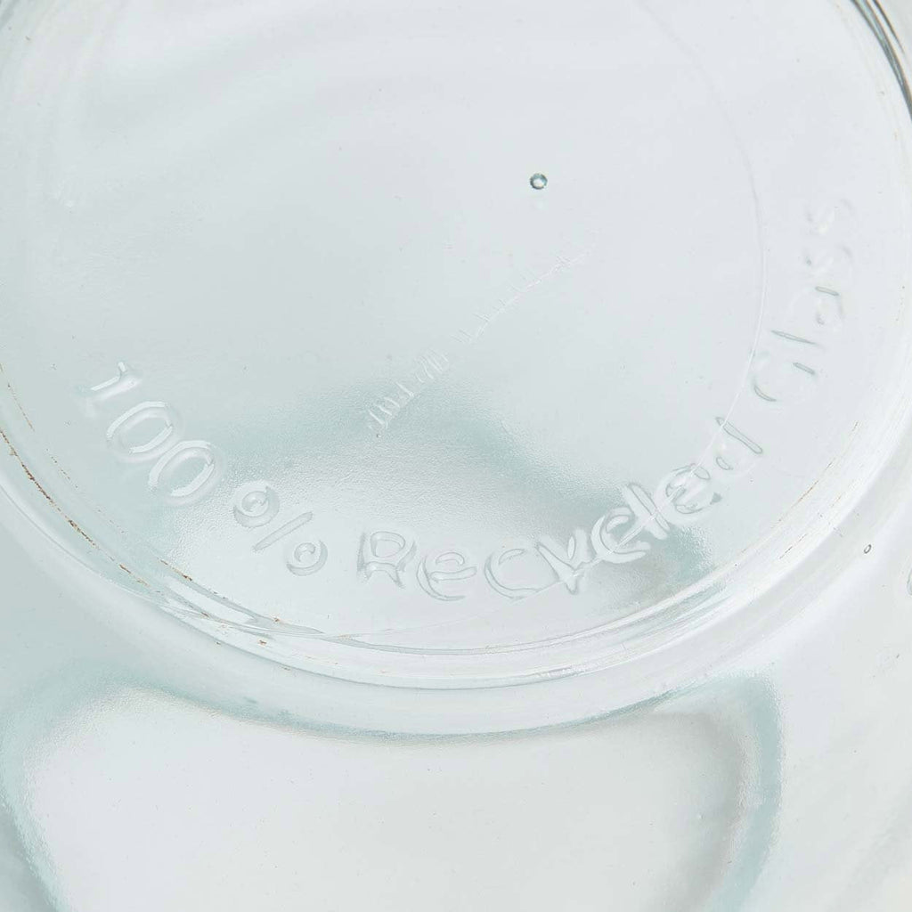 Vase Qiezi en verre recyclé transparent 23 cm, vue 3