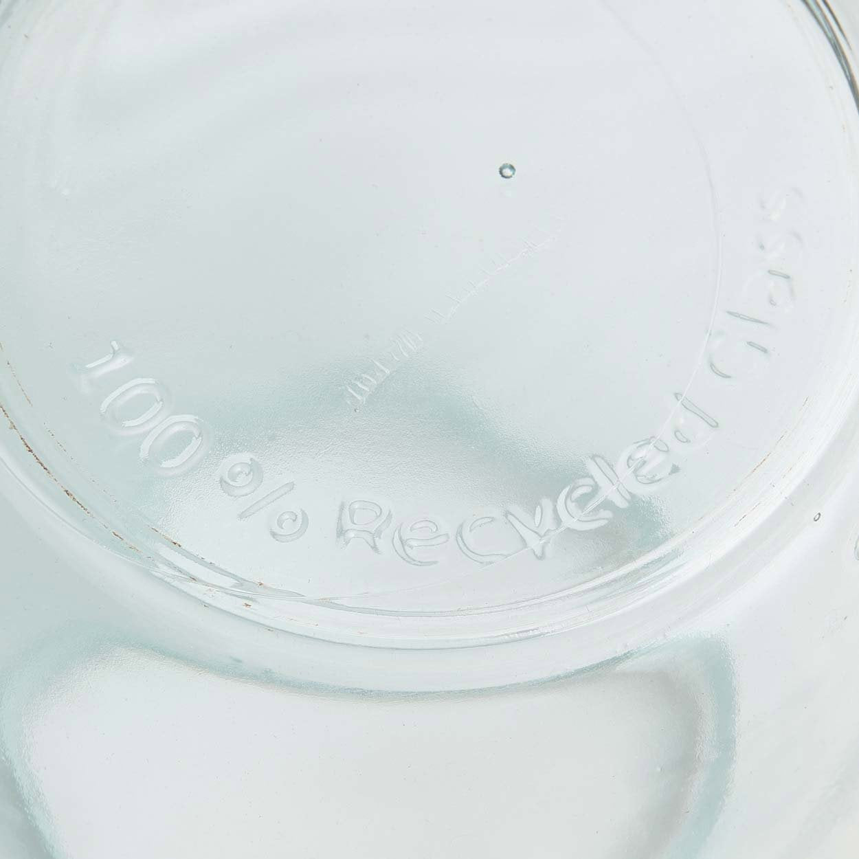 Vase Qiezi en verre recyclé transparent 23 cm, vue 3
