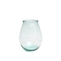 Vase Qiezi en verre recyclé transparent 23 cm