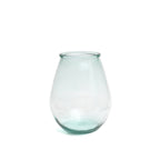 Vase Qiezi en verre recyclé transparent 23 cm