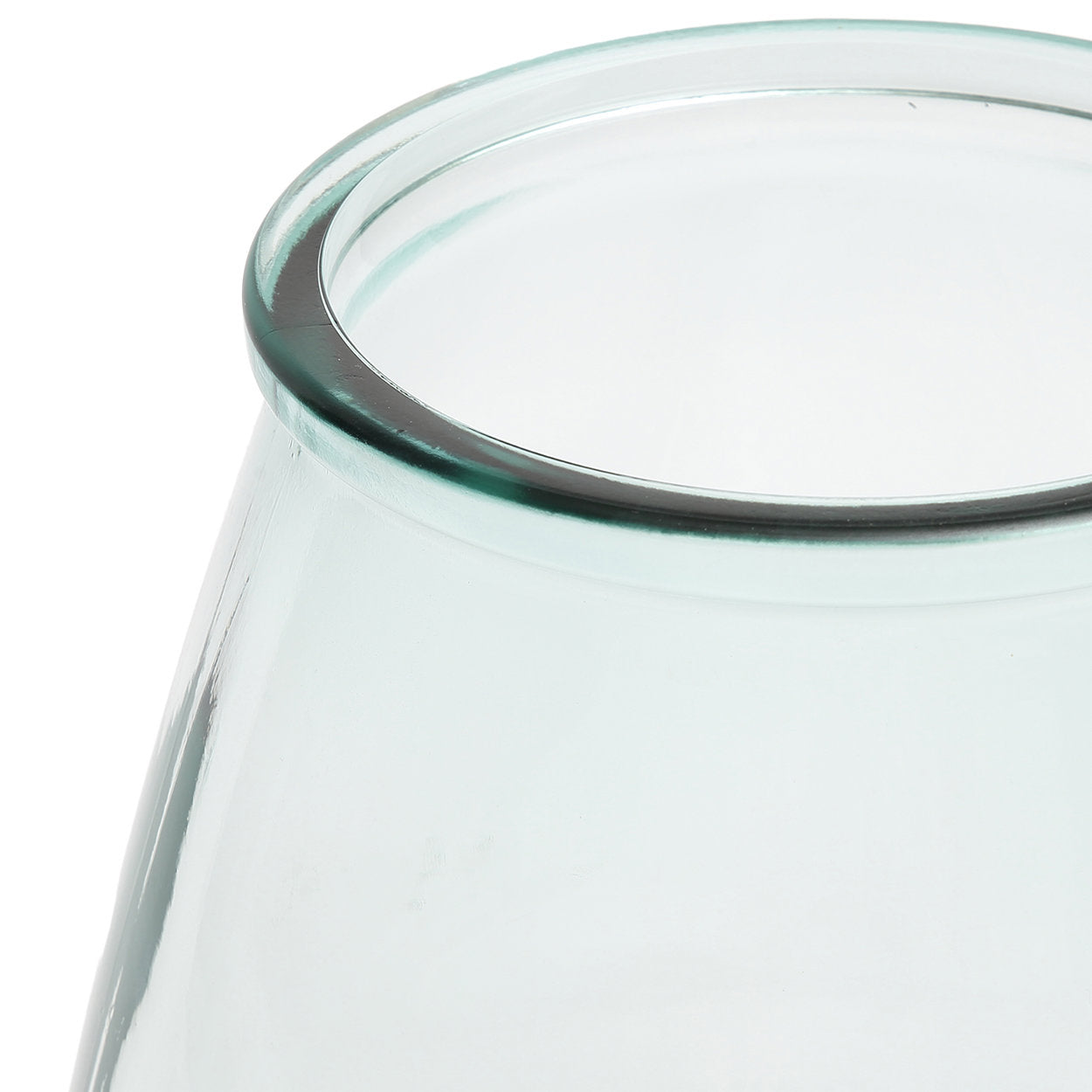 Vase Qiezi en verre recyclé transparent 35 cm, vue 3