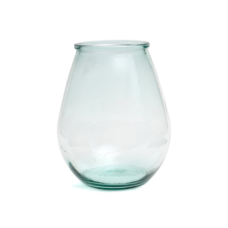 Dimensions Qiezi vaas van gerecycled glas, transparant, 35 cm