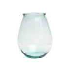 Vase Qiezi en verre recyclé transparent 35 cm