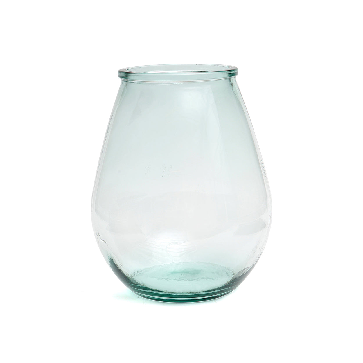 Vase Qiezi en verre recyclé transparent 35 cm