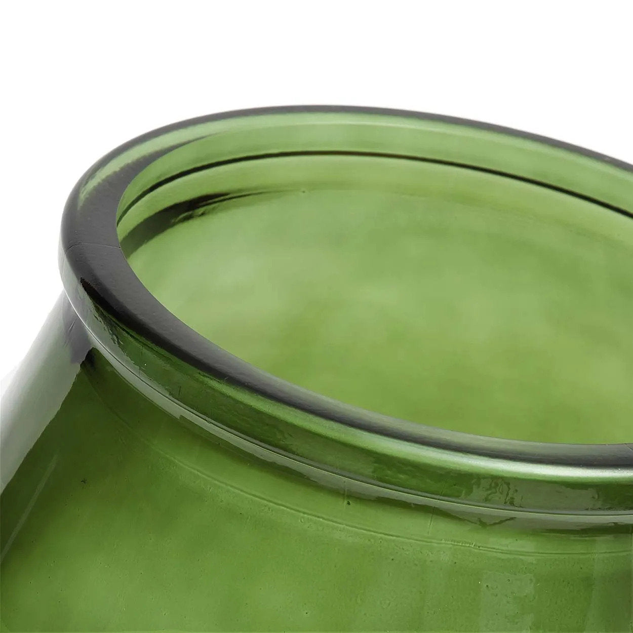 Vase Qiezi en verre recyclé vert 35 cm, vue 3