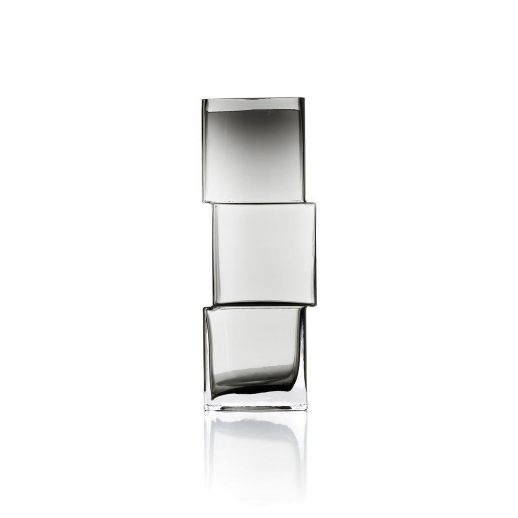 Vase Rummikub en verre recyclé gris fumé 30 cm, vue 5