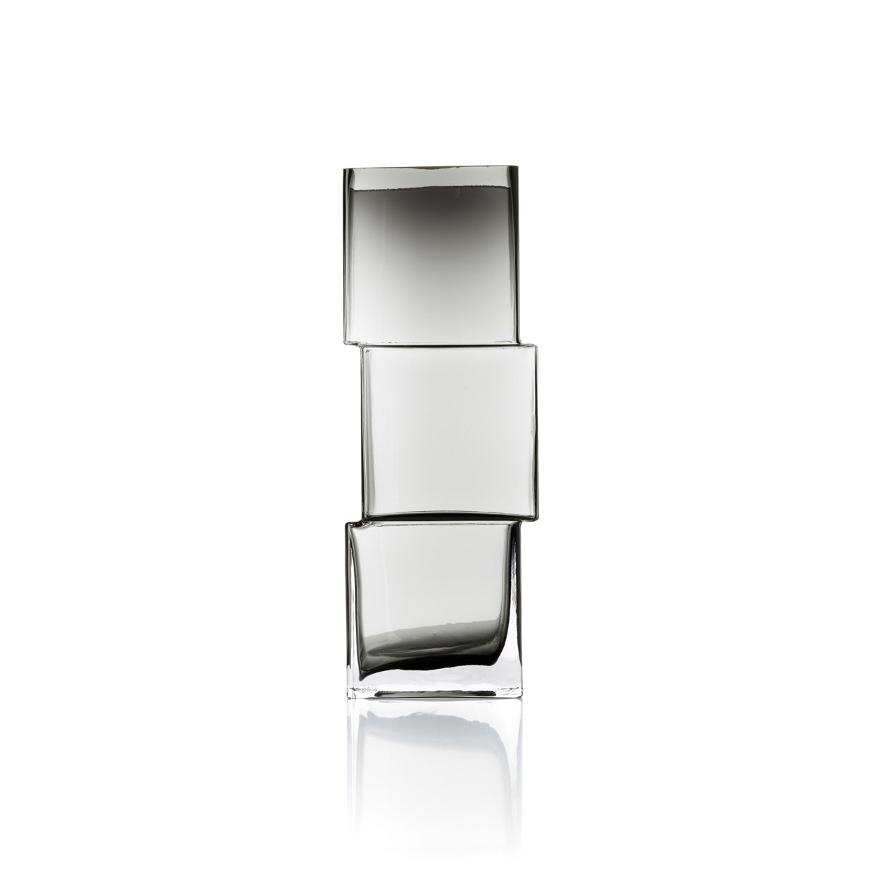 Vase Rummikub en verre recyclé gris fumé 30 cm, vue 5