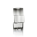 Vase Rummikub en verre recyclé gris fumé 30 cm