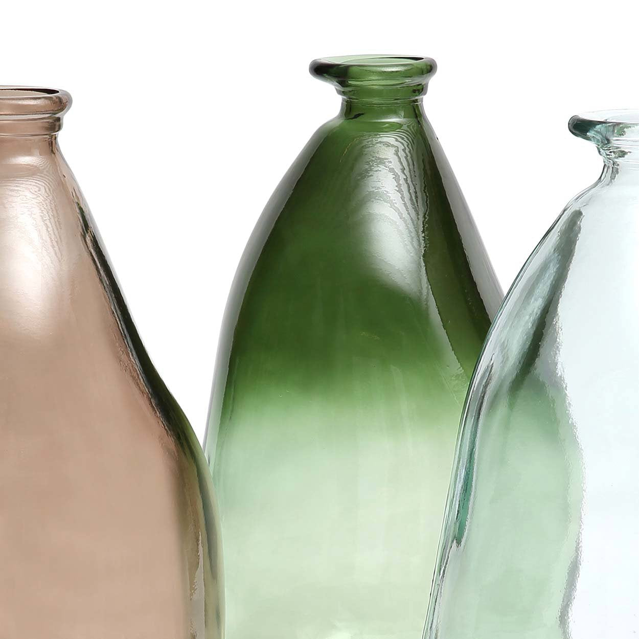 Vase Shudi en verre recyclé transparent 36 cm, vue 4