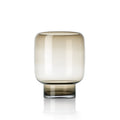 Vase Smoky Cube en verre champagne fumé 30 cm