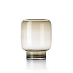 Vase Smoky Cube en verre champagne fumé 30 cm