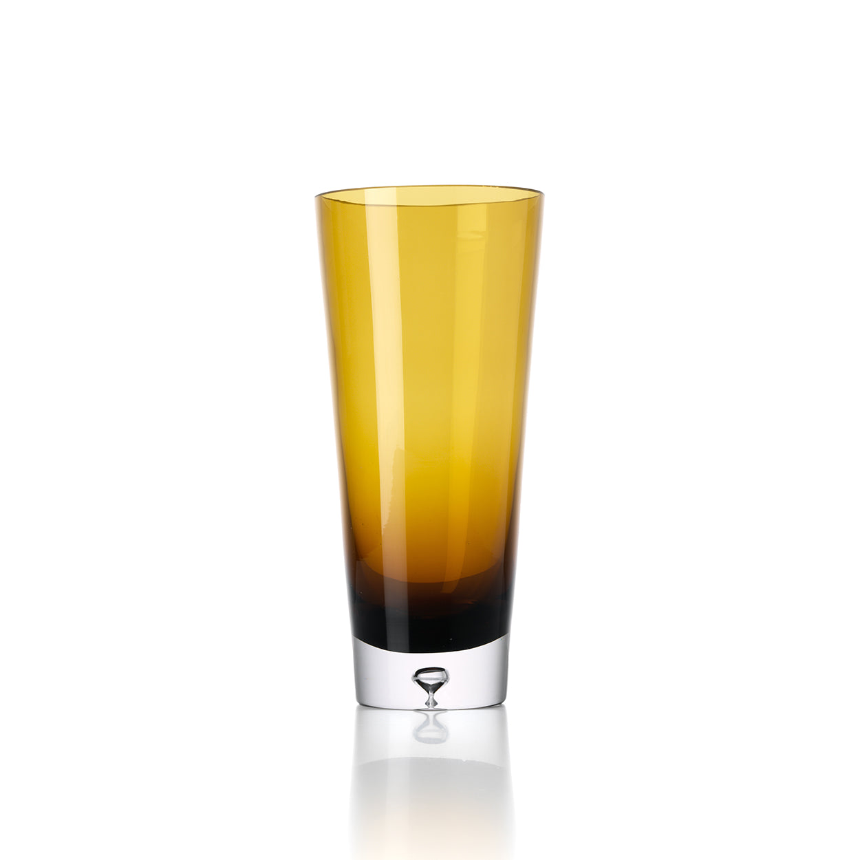 Vase Sunset Glow en verre ambré 30 cm