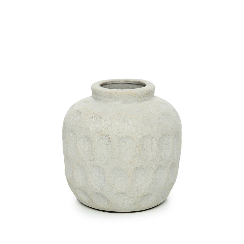 Dimensions Vase Trendy en terre cuite écrue 14 cm