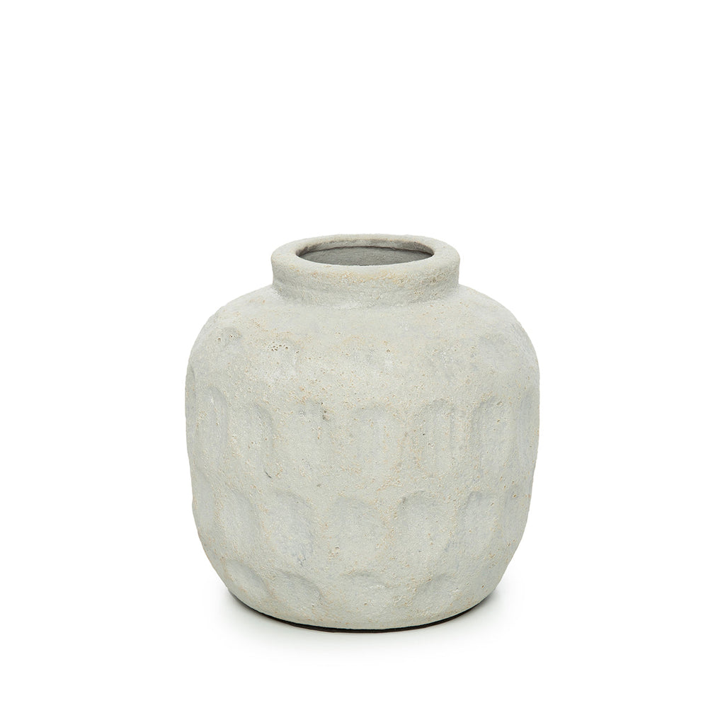 Vase Trendy en terre cuite écrue 14 cm