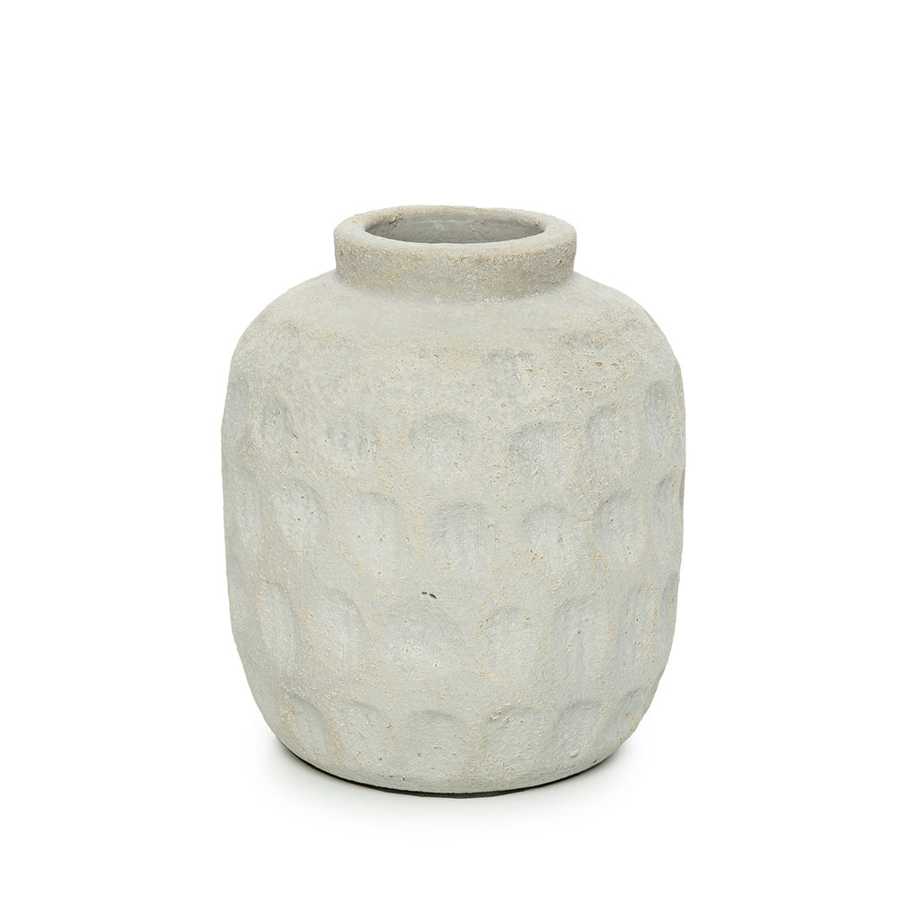 Vase Trendy en terre cuite écrue 18 cm