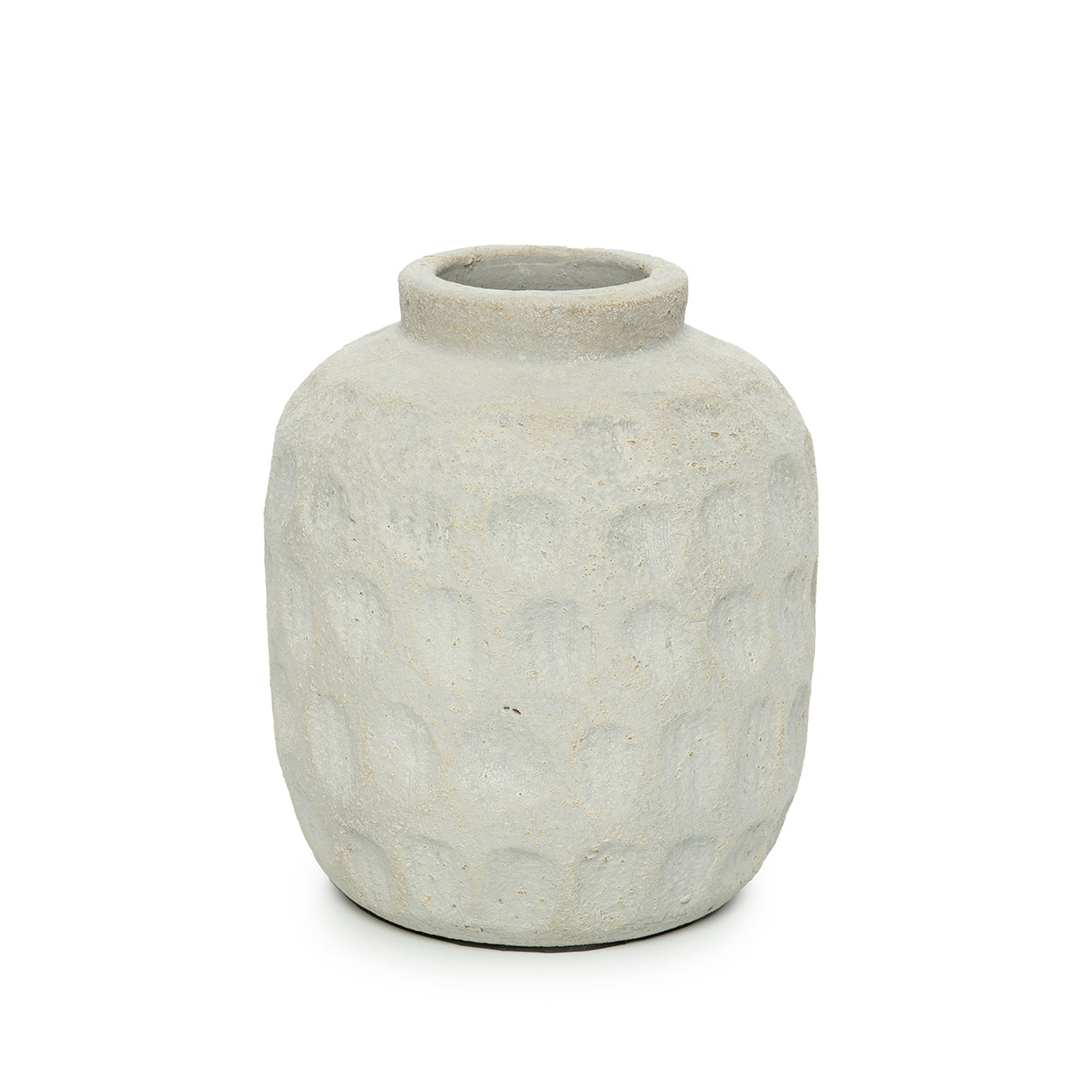 Vase Trendy en terre cuite écrue 18 cm