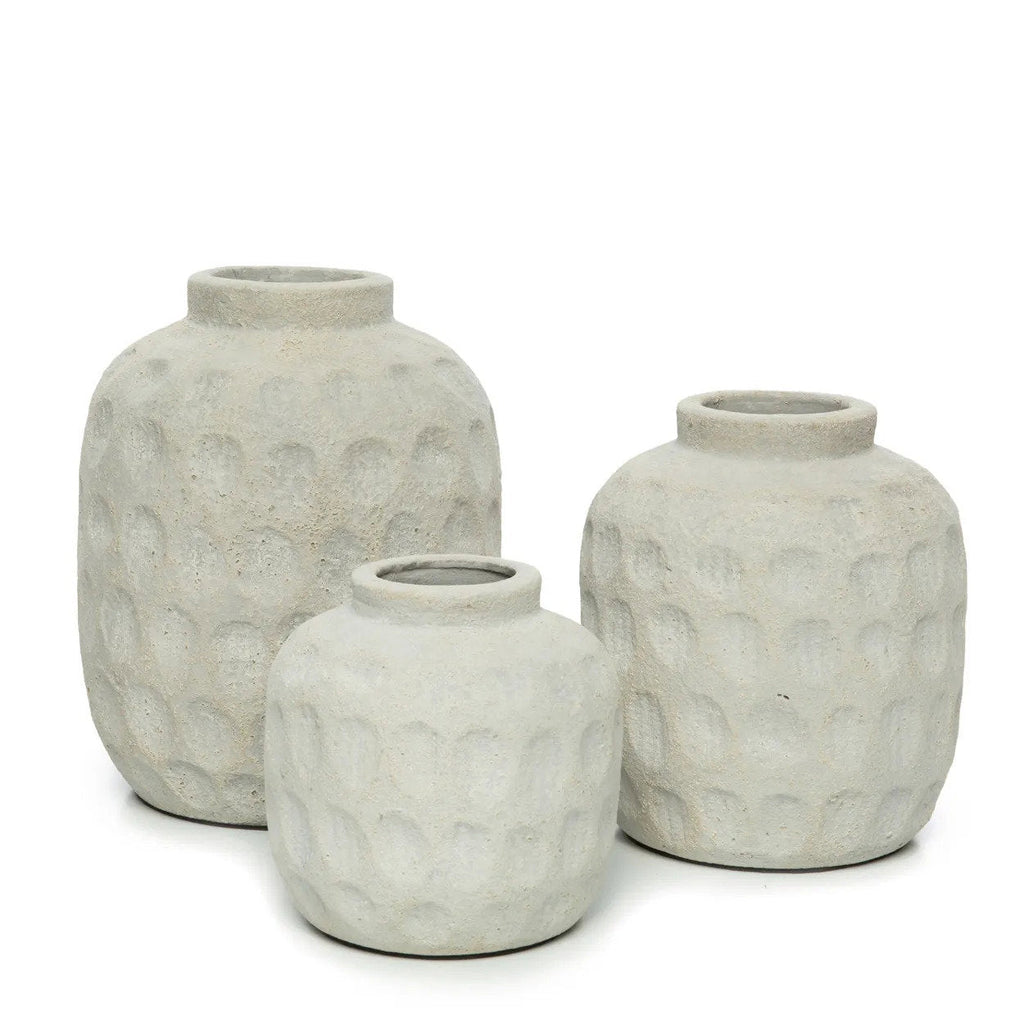 Vase Trendy en terre cuite écrue 22 cm, vue 7