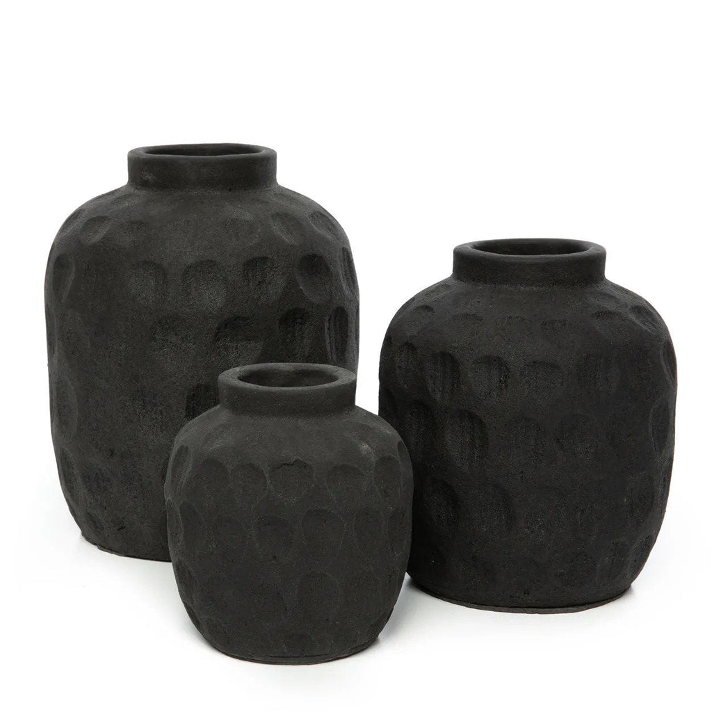 Vase Trendy en terre cuite noire 14 cm, vue 3