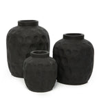 Vase Trendy en terre cuite noire 14 cm, vue 3