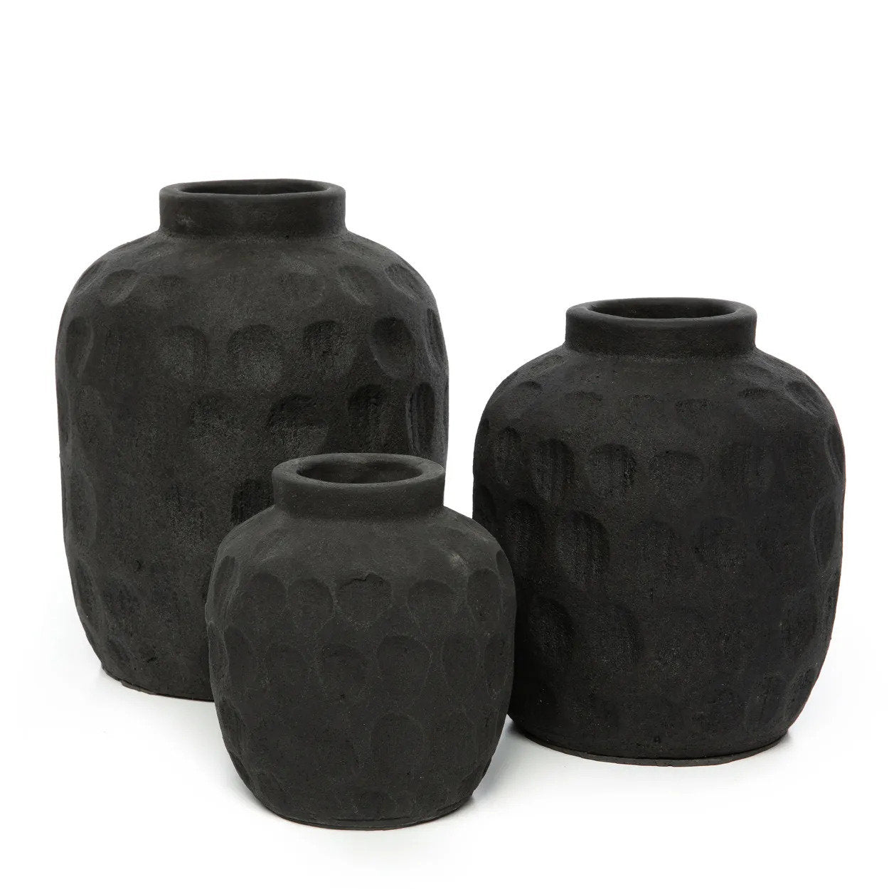 Vase Trendy en terre cuite noire 14 cm, vue 3
