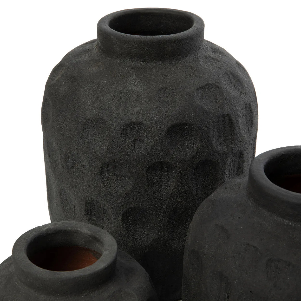 Vase Trendy en terre cuite noire 14 cm, vue 4