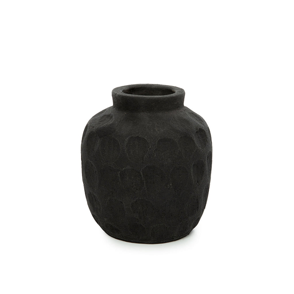 Vase Trendy en terre cuite noire 14 cm