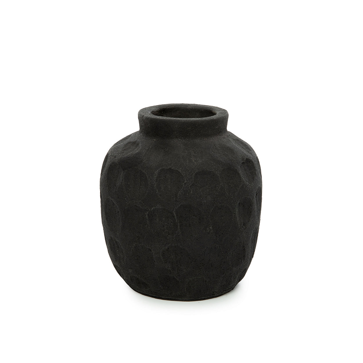 Vase Trendy en terre cuite noire 14 cm