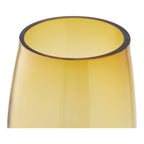 Vase verre soufflé orange doré vue de face