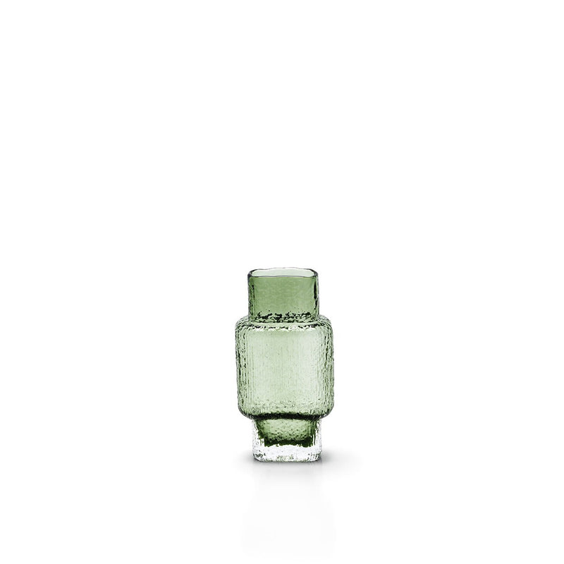 Dimensions Vase Vintage Vert en verre recyclé texturé 21 cm