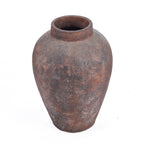Vase Volcanic en terre cuite patinée brune 70 cm, vue 3