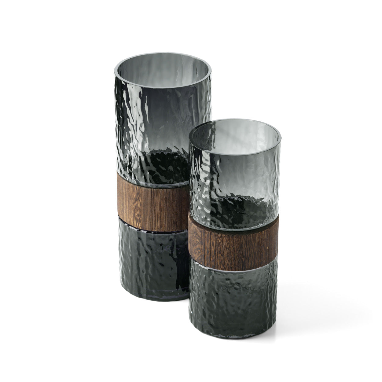 Vase Wood You Be Mine en verre et bois 24 cm, vue 4
