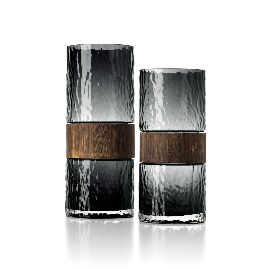 Vase Wood You Be Mine en verre et bois 29 cm, vue 3