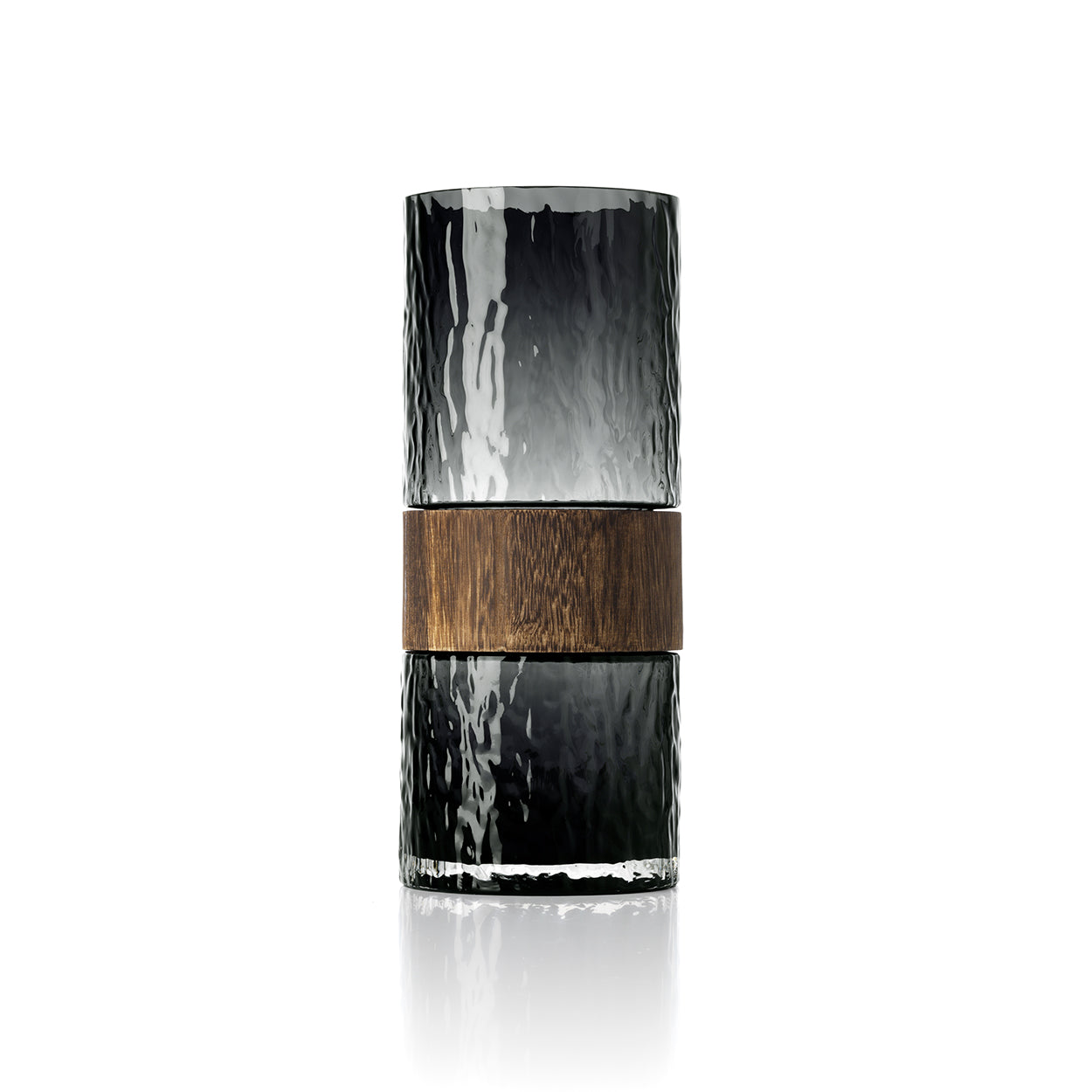 Vase Wood You Be Mine en verre et bois 29 cm