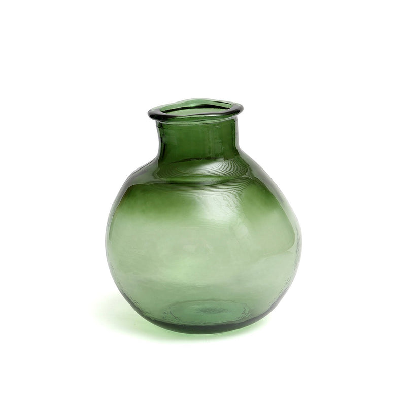 Dimensions Vase Yugang en verre recyclé vert 31 cm