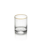 Verre bas cannelé à liseré doré 10 cm, vue 3