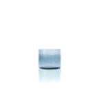 Verre bas martelé en verre bleu