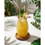 Verre à cocktail ananas en verre recyclé 17 cm en situation