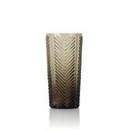 Verre highball à chevrons en verre fumé