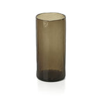 Verre highball lisse en verre brun fumé 16 cm en situation